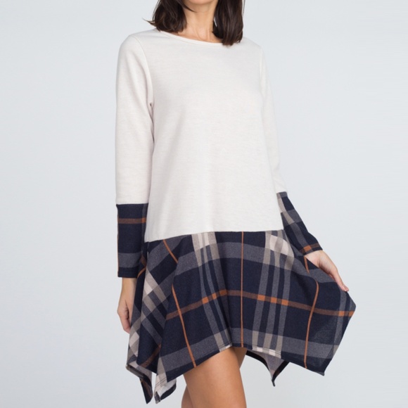 Drop Waist Curved Hem Dress - Picture 3 of 4